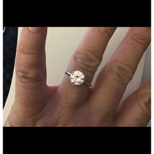 Gorgeous 1.5 Carat Round Cut Sim Diamond Solitaire Engagement Ring Sz 8~925 SS